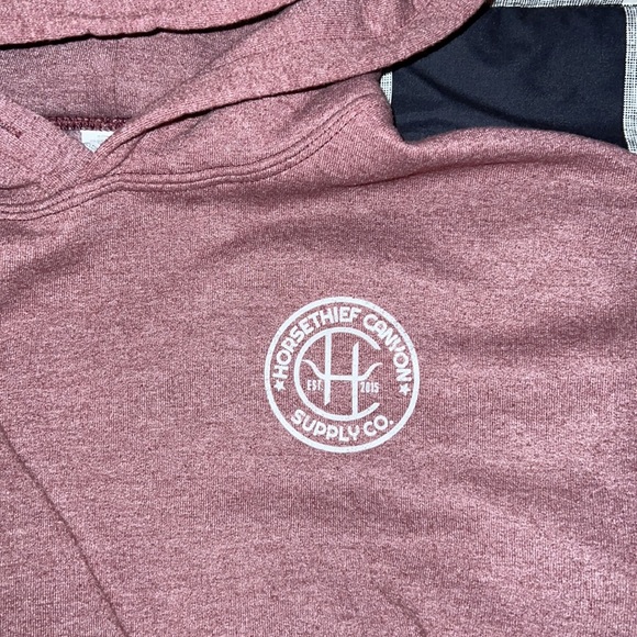 Horsethief Canyon heathered raspberry hoodie small - Picture 3 of 5